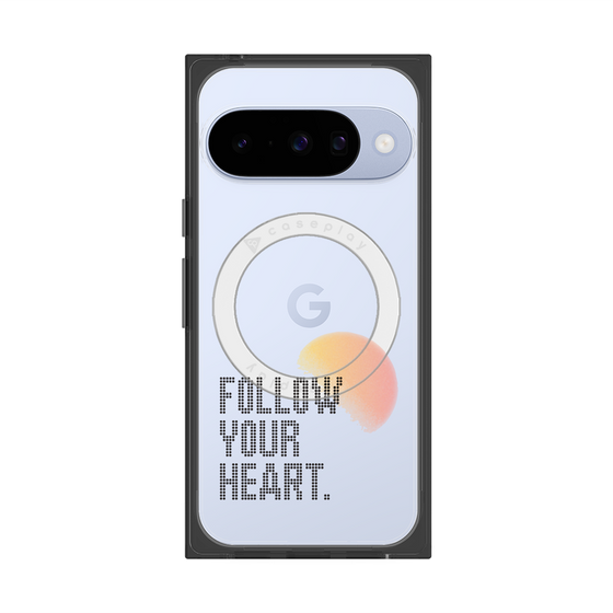 プレミアムスクエアケース with Pixelsnap［ オリジナル - ドットオーバーレイ - FOLLOW YOUR HEART/A ］