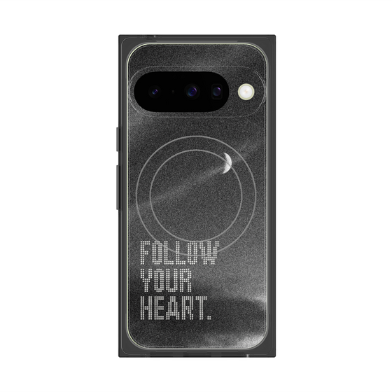 プレミアムスクエアケース with Pixelsnap［ オリジナル - ドットオーバーレイ - FOLLOW YOUR HEART/B ］