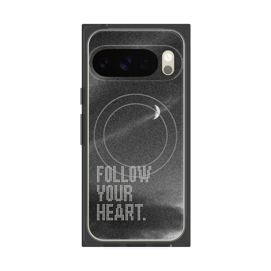プレミアムスクエアケース with Pixelsnap［ オリジナル - ドットオーバーレイ - FOLLOW YOUR HEART/B ］