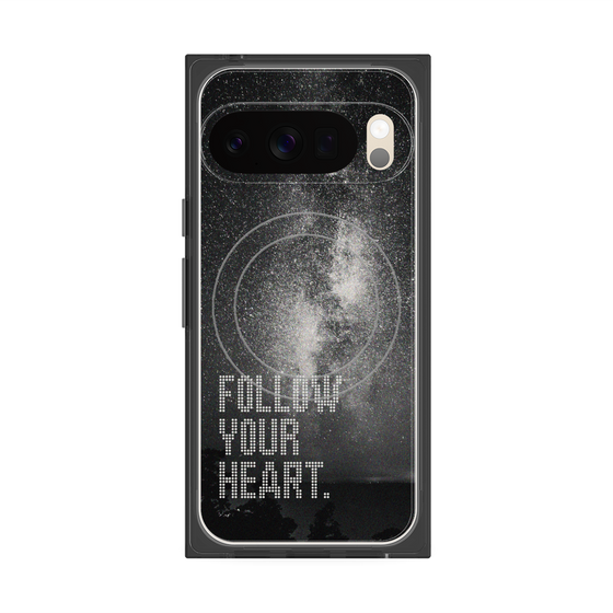 プレミアムスクエアケース with Pixelsnap［ オリジナル - ドットオーバーレイ - FOLLOW YOUR HEART/C ］