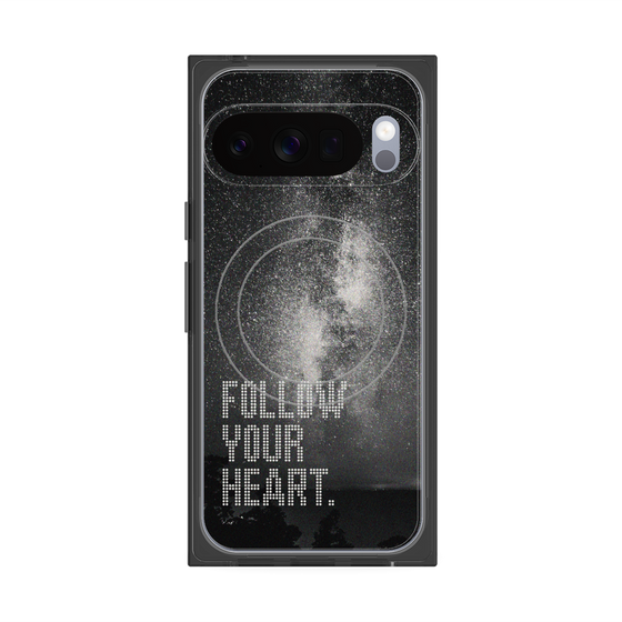 プレミアムスクエアケース with Pixelsnap［ オリジナル - ドットオーバーレイ - FOLLOW YOUR HEART/C ］