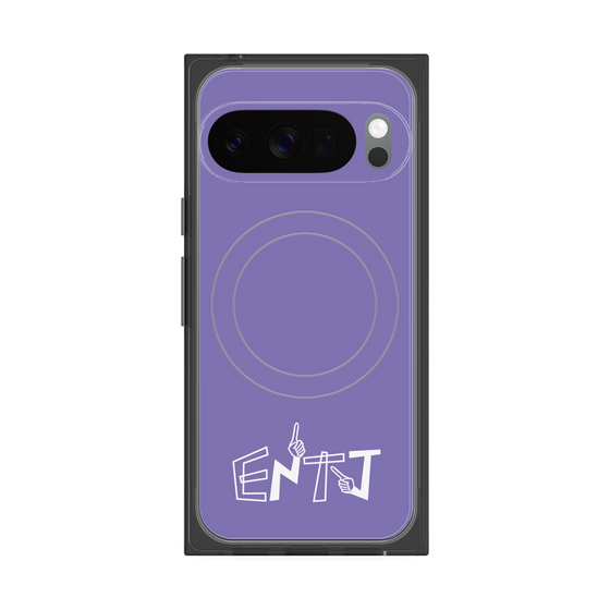 プレミアムスクエアケース with Pixelsnap［ オリジナル - ENTJ 指揮官 - アルファベット - パープル ］