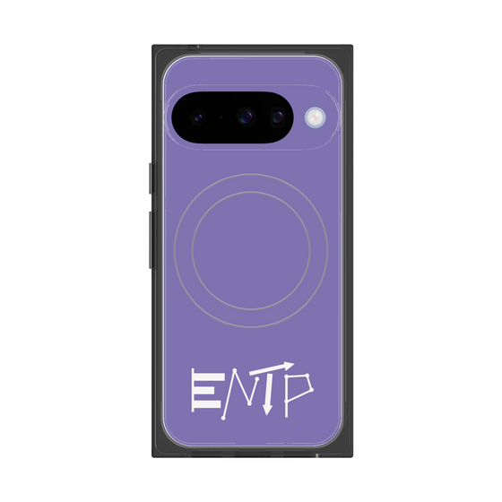 プレミアムスクエアケース with Pixelsnap［ オリジナル - ENTP 討論者 - アルファベット - パープル ］