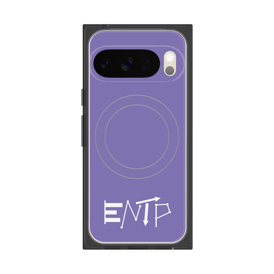 プレミアムスクエアケース with Pixelsnap［ オリジナル - ENTP 討論者 - アルファベット - パープル ］