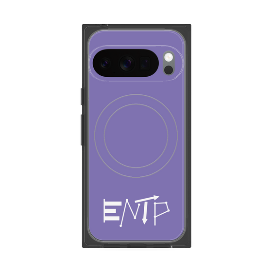 プレミアムスクエアケース with Pixelsnap［ オリジナル - ENTP 討論者 - アルファベット - パープル ］