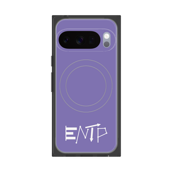 プレミアムスクエアケース with Pixelsnap［ オリジナル - ENTP 討論者 - アルファベット - パープル ］