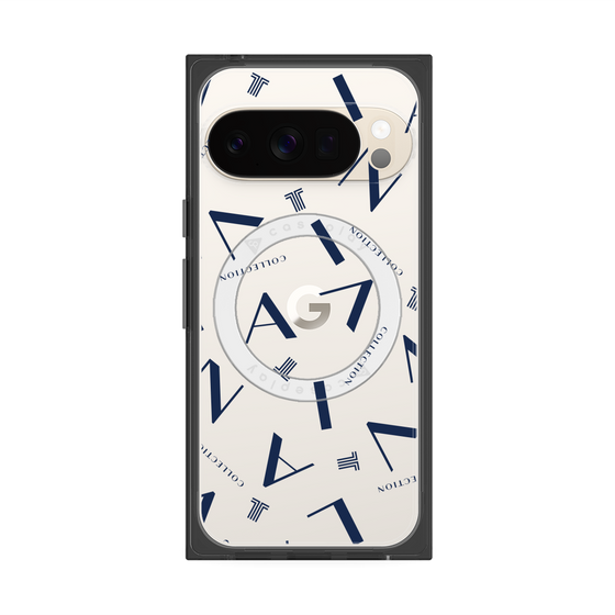 プレミアムスクエアケース with Pixelsnap［ LANVIN COLLECTION - タイポグラフィ ］