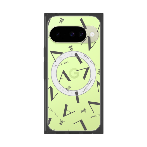プレミアムスクエアケース with Pixelsnap［ LANVIN COLLECTION - タイポグラフィ - グレー ］