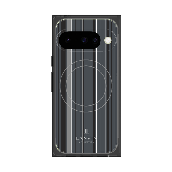 プレミアムスクエアケース with Pixelsnap［ LANVIN COLLECTION - ストライプ - グレー ］