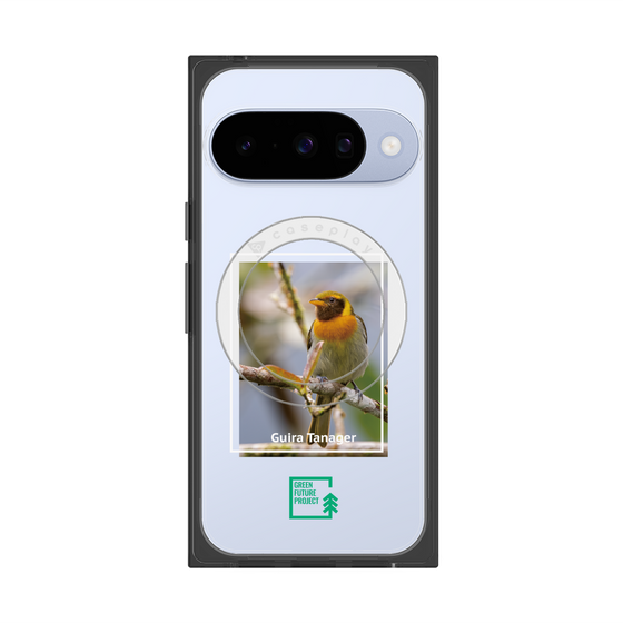 プレミアムスクエアケース with Pixelsnap［ Green Future Project - Guira Tanager ］