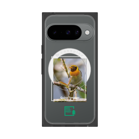 プレミアムスクエアケース with Pixelsnap［ Green Future Project - Guira Tanager ］