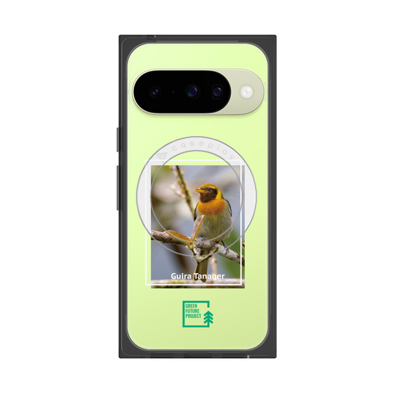 プレミアムスクエアケース with Pixelsnap［ Green Future Project - Guira Tanager ］