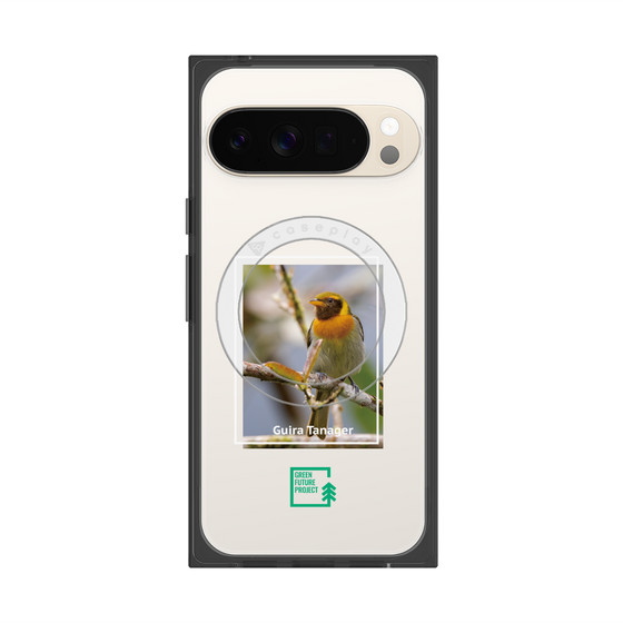 プレミアムスクエアケース with Pixelsnap［ Green Future Project - Guira Tanager ］
