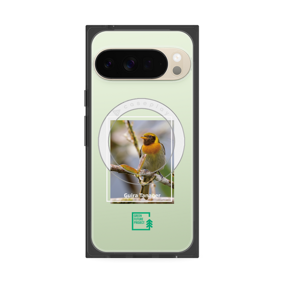 プレミアムスクエアケース with Pixelsnap［ Green Future Project - Guira Tanager ］