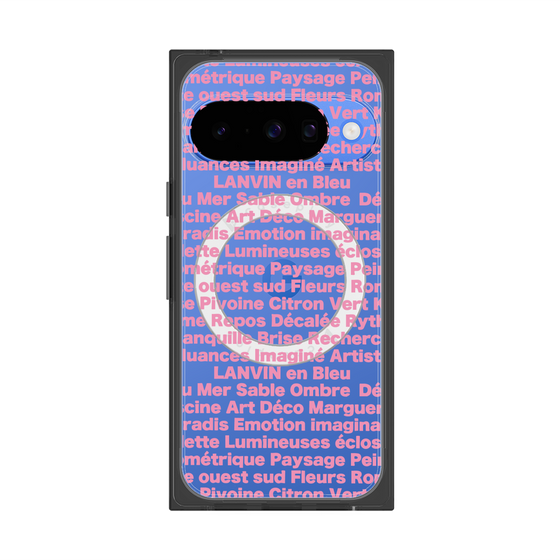 プレミアムスクエアケース with Pixelsnap［ LANVIN en Bleu - Letters ］