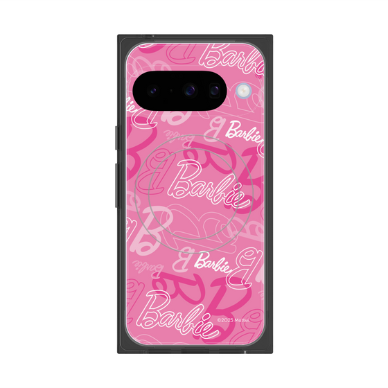 プレミアムスクエアケース with Pixelsnap［ Barbie - ロゴパターン1 ］