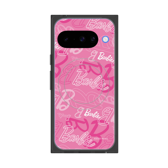 プレミアムスクエアケース with Pixelsnap［ Barbie - ロゴパターン1 ］