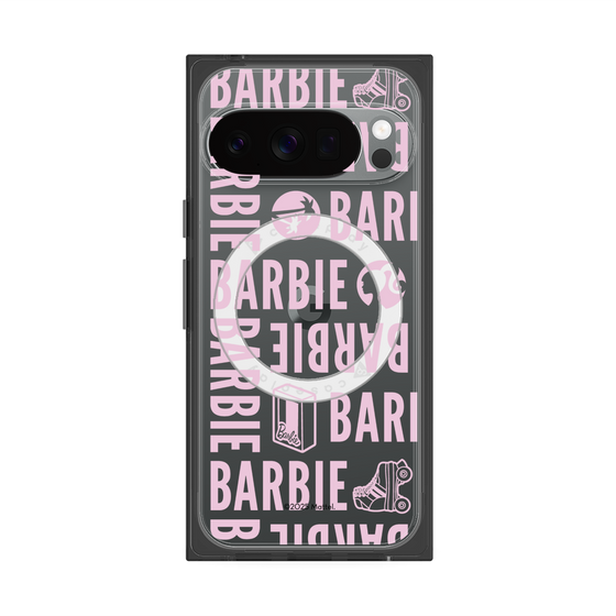 プレミアムスクエアケース with Pixelsnap［ Barbie - ロゴパターン3 - クリア ］