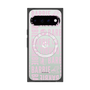 プレミアムスクエアケース with Pixelsnap［ Barbie - ロゴパターン3 - クリア ］