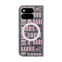 プレミアムスクエアケース with Pixelsnap［ Barbie - ロゴパターン3 - クリア ］