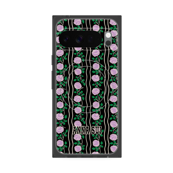 プレミアムスクエアケース with Pixelsnap［ ANNA SUI - ROSE STRIPE ］