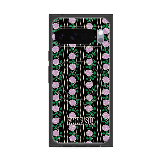 プレミアムスクエアケース with Pixelsnap［ ANNA SUI - ROSE STRIPE ］