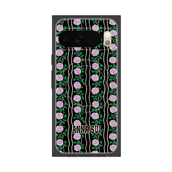 プレミアムスクエアケース with Pixelsnap［ ANNA SUI - ROSE STRIPE ］
