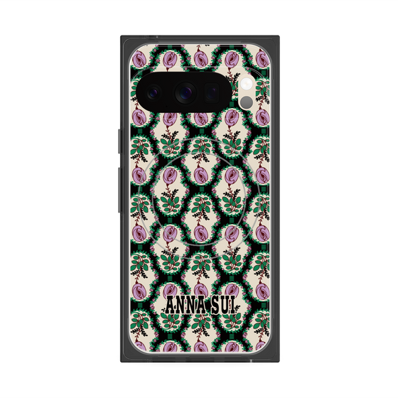 プレミアムスクエアケース with Pixelsnap［ ANNA SUI - ROSE CAMEO ］