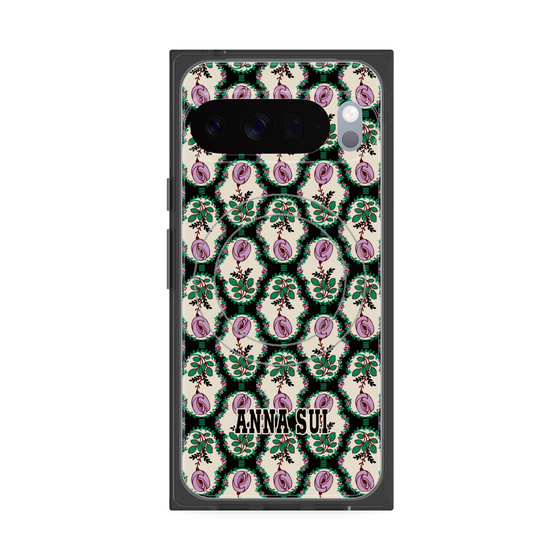 プレミアムスクエアケース with Pixelsnap［ ANNA SUI - ROSE CAMEO ］