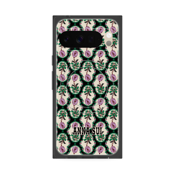 プレミアムスクエアケース with Pixelsnap［ ANNA SUI - ROSE CAMEO ］