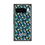 プレミアムスクエアケース with Pixelsnap［ ANNA SUI - HEARTS VINE - BLUE ］