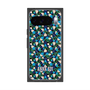 プレミアムスクエアケース with Pixelsnap［ ANNA SUI - HEARTS VINE - BLUE ］