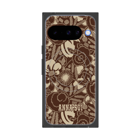 プレミアムスクエアケース with Pixelsnap［ ANNA SUI - STITCHED FLORAL ］