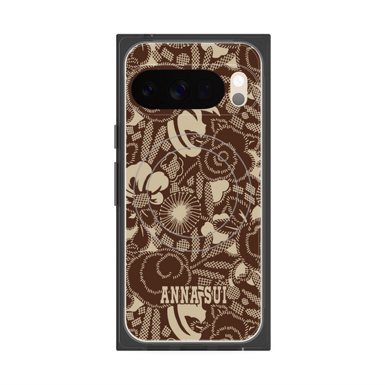 プレミアムスクエアケース with Pixelsnap［ ANNA SUI - STITCHED FLORAL ］