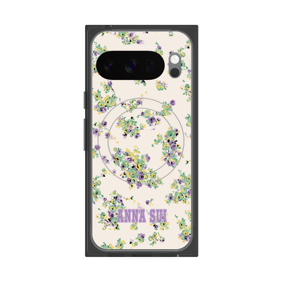 プレミアムスクエアケース with Pixelsnap［ ANNA SUI - ROSEBUDS ］
