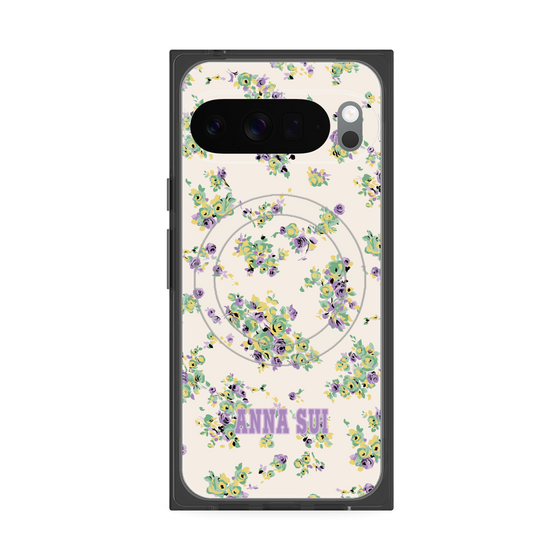 プレミアムスクエアケース with Pixelsnap［ ANNA SUI - ROSEBUDS ］