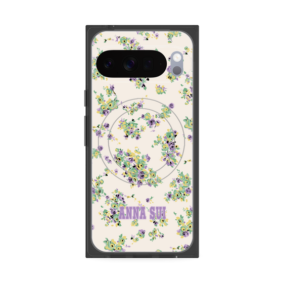 プレミアムスクエアケース with Pixelsnap［ ANNA SUI - ROSEBUDS ］