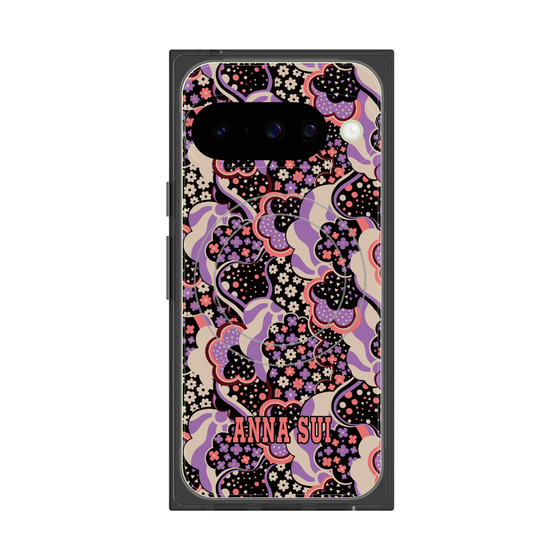 プレミアムスクエアケース with Pixelsnap［ ANNA SUI - WAVY CLOUDS ］