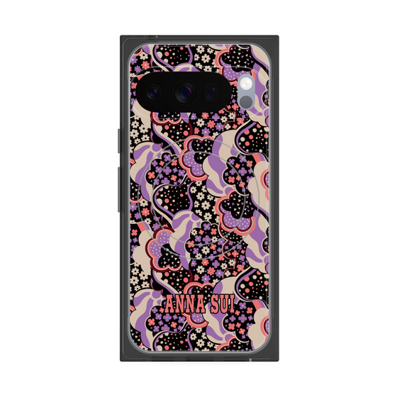 プレミアムスクエアケース with Pixelsnap［ ANNA SUI - WAVY CLOUDS ］
