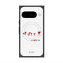 プレミアムスクエアケース with Pixelsnap［ ELLE - Let who love me follow me - ホワイト ］