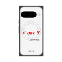 プレミアムスクエアケース with Pixelsnap［ ELLE - Let who love me follow me - ホワイト ］