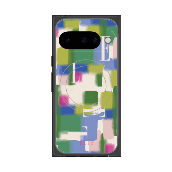 プレミアムスクエアケース with Pixelsnap［ ELLE - Iconics Prints3 ］