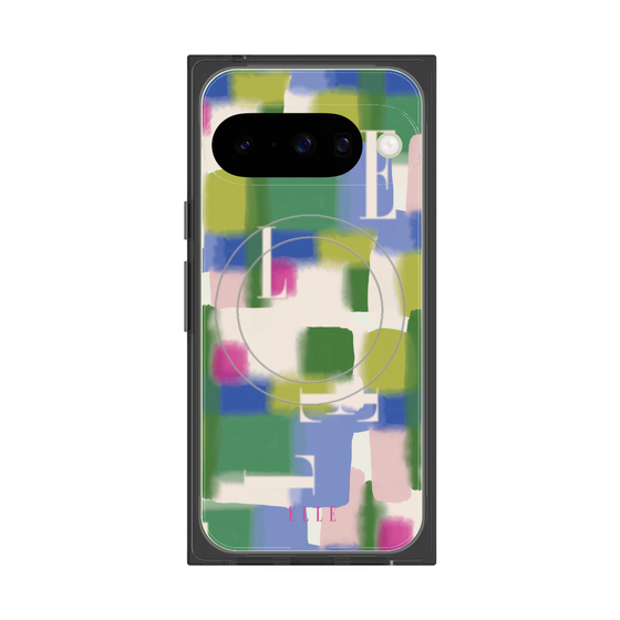 プレミアムスクエアケース with Pixelsnap［ ELLE - Iconics Prints3 ］