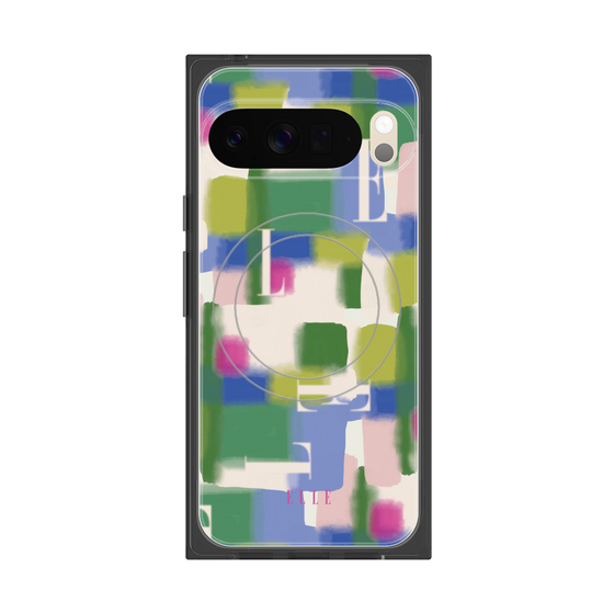プレミアムスクエアケース with Pixelsnap［ ELLE - Iconics Prints3 ］