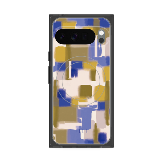 プレミアムスクエアケース with Pixelsnap［ ELLE - Iconics Prints4 ］