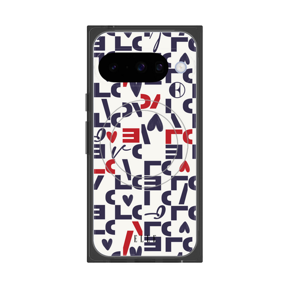 プレミアムスクエアケース with Pixelsnap［ ELLE - Simply Graphical ］