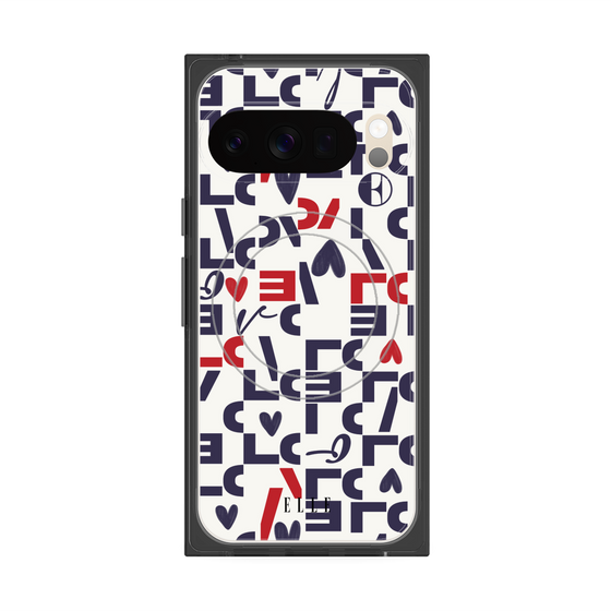 プレミアムスクエアケース with Pixelsnap［ ELLE - Simply Graphical ］