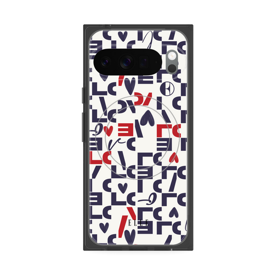 プレミアムスクエアケース with Pixelsnap［ ELLE - Simply Graphical ］