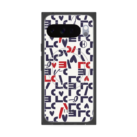 プレミアムスクエアケース with Pixelsnap［ ELLE - Simply Graphical ］