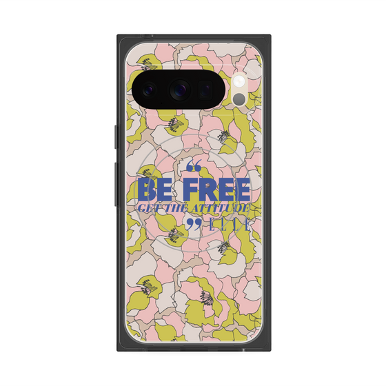 プレミアムスクエアケース with Pixelsnap［ ELLE - Be Free ］